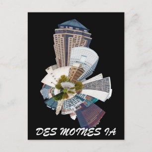 DES MOINES IA POSTCARD