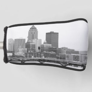 Des Moines in B&W Golf Head Cover