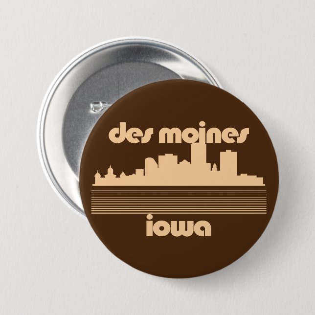 Des Moines,Iowa 7.5 Cm Round Badge (Front & Back)