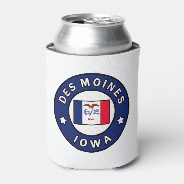 Des Moines Iowa Can Cooler (Can Front)