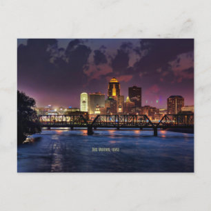 Des Moines, Iowa cityscape photograph Postcard