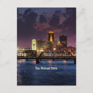 Des Moines, Iowa cityscape Postcard