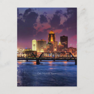 Des Moines, Iowa cityscape Postcard