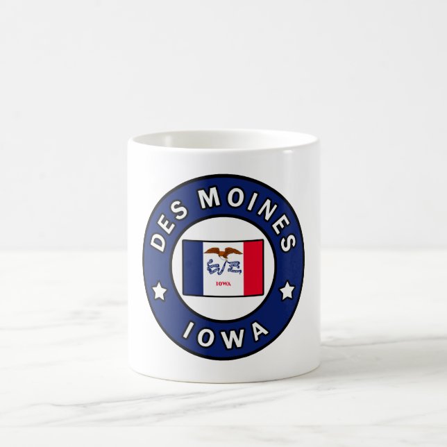 Des Moines Iowa Coffee Mug (Center)