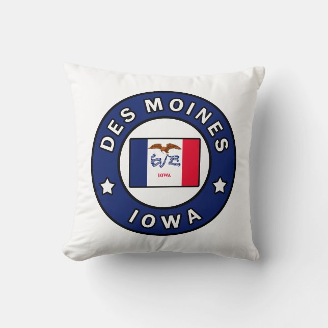 Des Moines Iowa Cushion (Front)