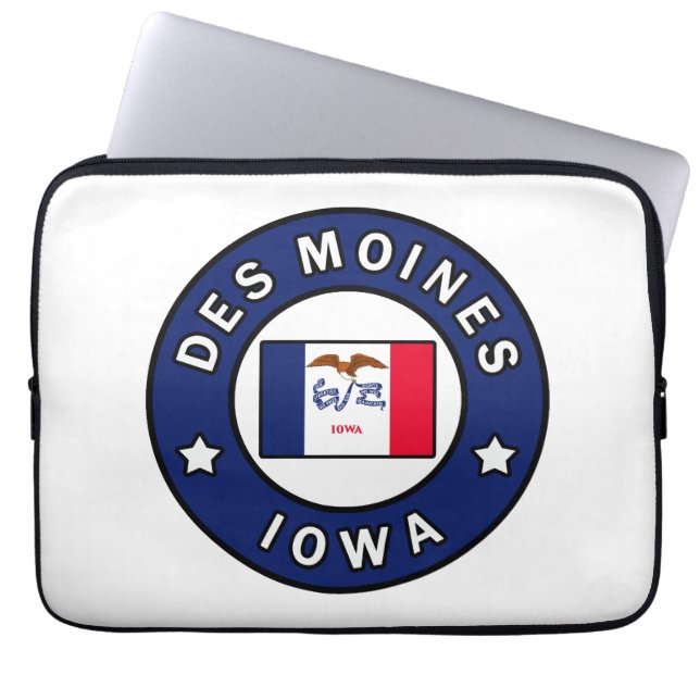 Des Moines Iowa Laptop Sleeve (Front)