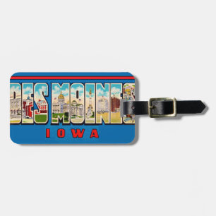 Des Moines Iowa Luggage Tag