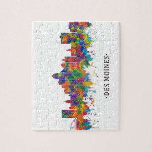 Des Moines Iowa Skyline Jigsaw Puzzle