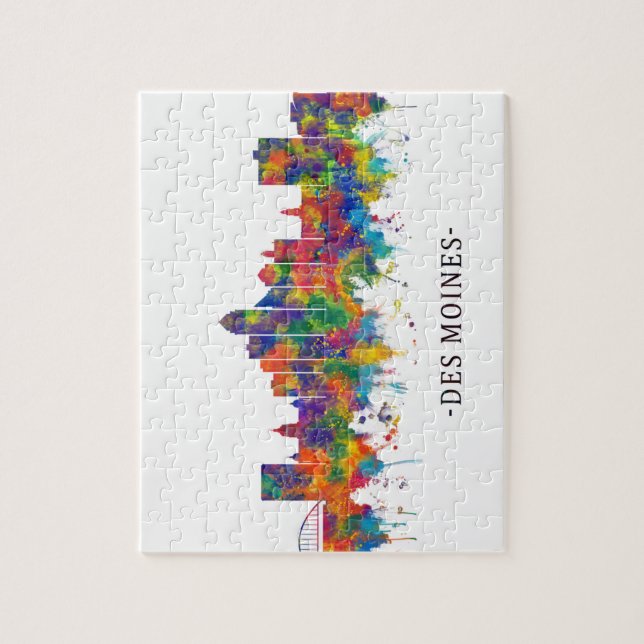 Des Moines Iowa Skyline Jigsaw Puzzle (Vertical)