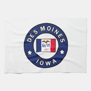 Des Moines Iowa Tea Towel