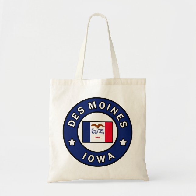 Des Moines Iowa Tote Bag (Front)