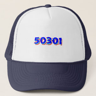 Des Moines Iowa Zip Code Trucker Hat, 50301 Trucker Hat