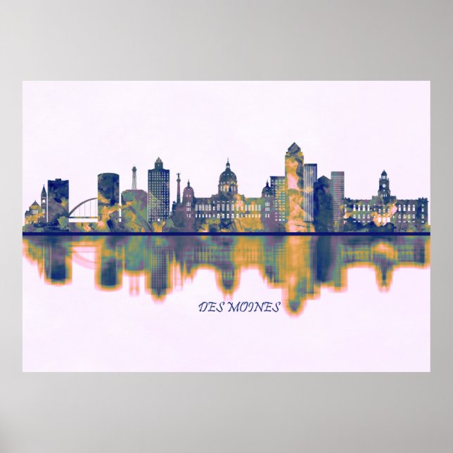 Des Moines Skyline Poster (Front)