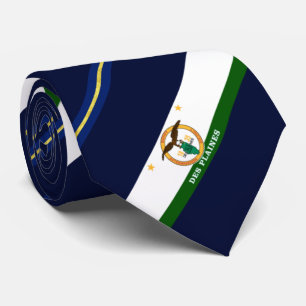 Des Plaines (Illinois) city flag Neck Tie