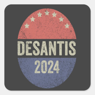Desantis 2024 Republican American Election Gift Square Sticker