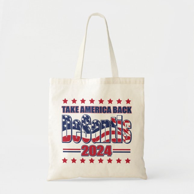DeSantis-2024-Take-America-Back- Tote Bag (Front)