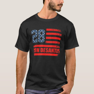 Desantis 2028 American Flag USA Flag 2 T-Shirt