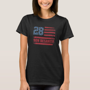 Desantis 2028 American Flag USA Flag  3 T-Shirt