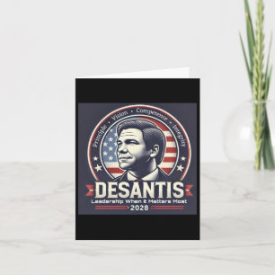 Desantis 2028 - Leadership When It S Most Sticker Card