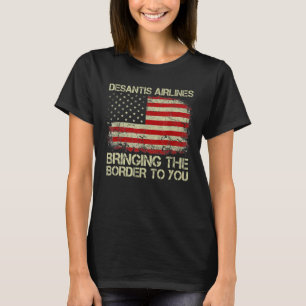 Desantis airlines bringing the border to you Retro T-Shirt