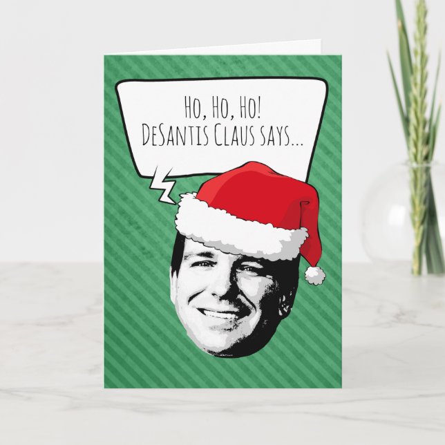 DeSantis Claus says Merry Christmas Card (Front)