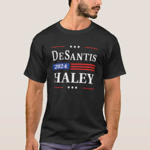 Desantis Haley 2024 American Flag Nikki Haley Ron  T-Shirt