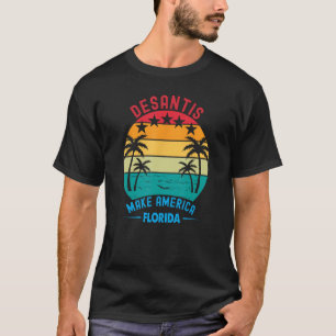 DeSantis Make America Florida Vintage Palmtree El T-Shirt