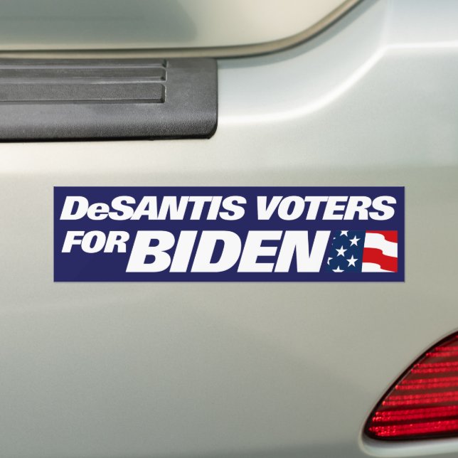 DeSantis Supporters for Biden 2024 Bumper Sticker (On Car)