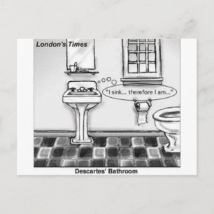 Descartes' Bathroom Funny Tees Mugs Cards & Gifts