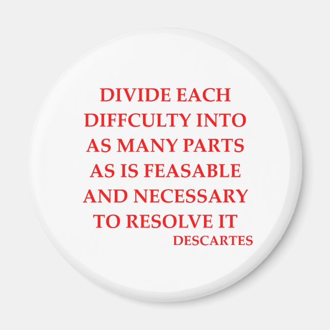 DESCARTES quote Magnet (Front)
