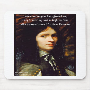 Descartes "Raise My Soul" Famous Quote Mouse Pad