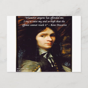 Descartes "Raise My Soul" Famous Quote Postcard