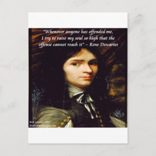 Descartes "Raise My Soul" Famous Quote Postcard