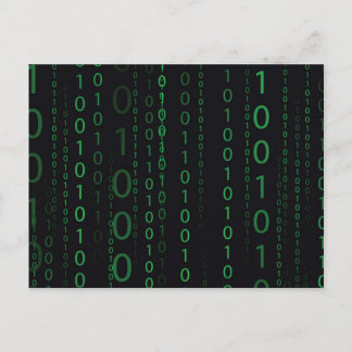 Descending Binary Code Postcard