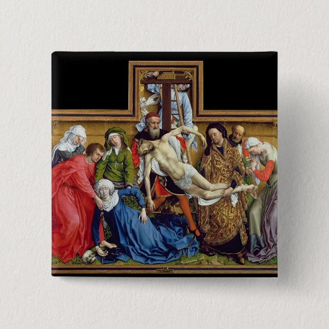 Descent from the Cross, c.1435 15 Cm Square Badge (Front)