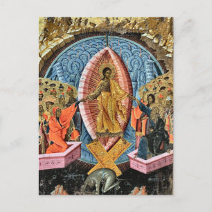 Descent into Hades Orthodox Christian Icon Postcard