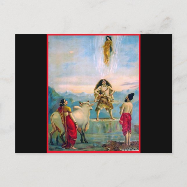 Descent of Ganga Postcard (Front)