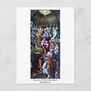 Descent Of The Holy Spirit By El Greco Postcard