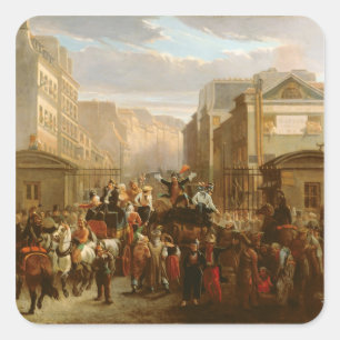 Descente de la Courtille', Belleville Square Sticker
