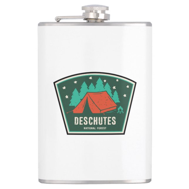 Deschutes National Forest Camping Hip Flask (Front)