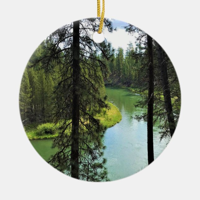 Deschutes River, OR Ceramic Ornament (Front)