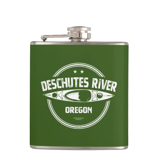 Deschutes River, Oregon Hip Flask (Front)