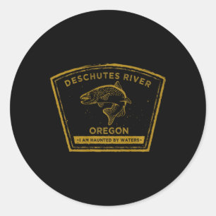 Deschutes River Oregon Premium Fly Fishing Classic Round Sticker