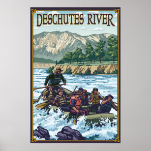 Deschutes River Rafting - Bend, OR Travel Poster