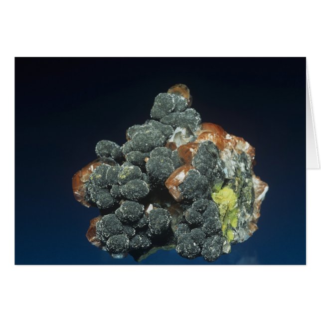 Descloizite on Calcite (Front Horizontal)