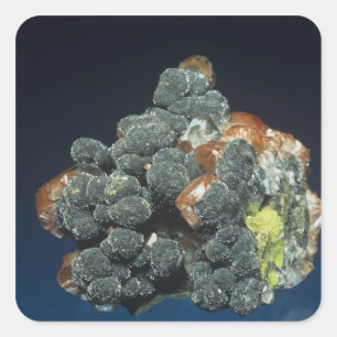 Descloizite on Calcite Square Sticker