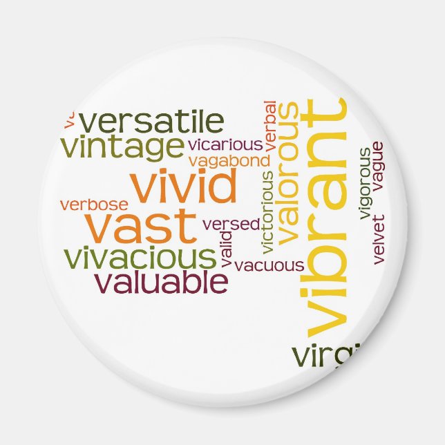Describe yourself With Adjectives - V Magnet (Front)