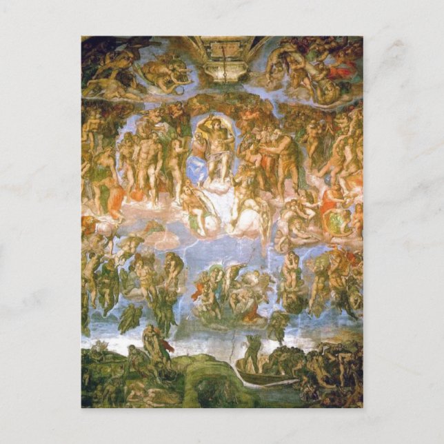 Description Last Judgement - painted by Michelange Postcard (Front)