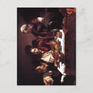 Description Michelangelo da Caravaggio Supper at E Postcard