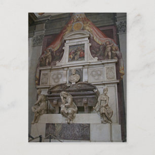 Description Michelangelo's tomb in Basilica di San Postcard
